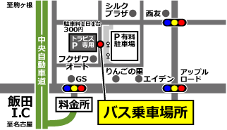 飯田ICの地図