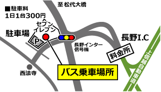 長野ICの地図