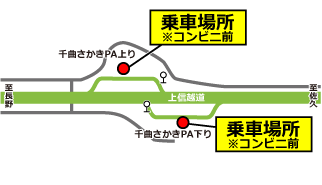坂城PAの地図
