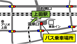 上田駅温泉口の地図